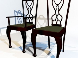 dining chair set Modelo 3D
