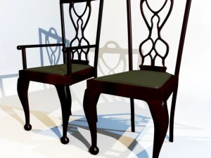 dining chair set 3D Model