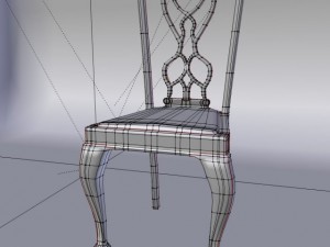 dining chair set 3D मॉडल