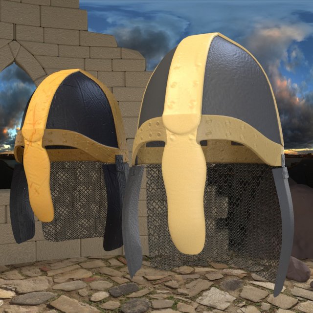 medieval knight helmet Model 3D .c4d .max .obj .3ds .fbx .stl .blend