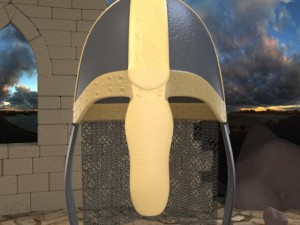 medieval knight helmet Model 3D