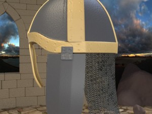 medieval knight helmet Model 3D