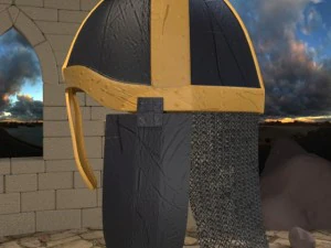 medieval knight helmet 3D Model