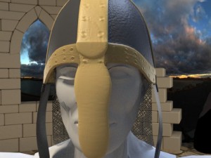medieval knight helmet Model 3D