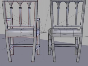 victorian dining chair set Modelo 3D