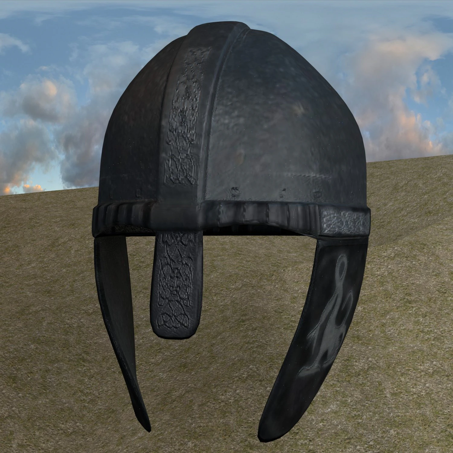 3d ancient medieval helmet 3D Model .c4d .max .obj .3ds .fbx .stl .blend