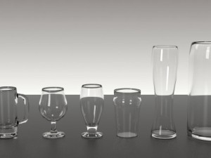 glass  beer bottle collection Modèle 3D