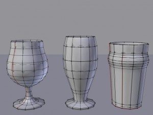 glass  beer bottle collection Modèle 3D