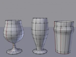 glass  beer bottle collection 3D Model