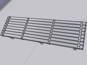 rough wooden table 3D Модель