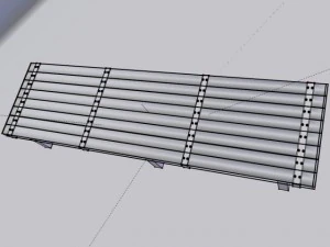 rough wooden table 3D Model