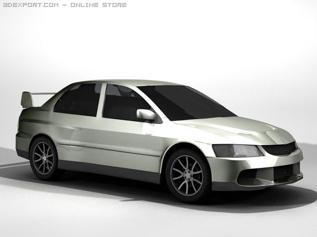 mitsubishi lancer evolution ix 3D Model .c4d .max .obj .3ds .fbx .stl .blend 