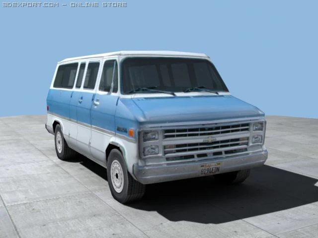 chevy sports van 3D Model .c4d .max .obj .3ds .fbx .stl .blend 
