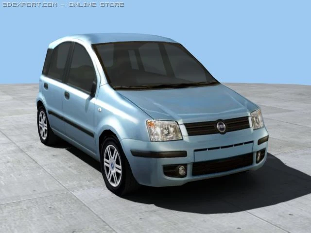 fiat panda nuevo 2003 3D Model .c4d .max .obj .3ds .fbx .stl .blend 