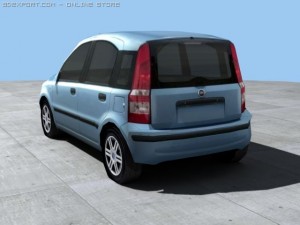 fiat panda nuevo 2003 3D Model