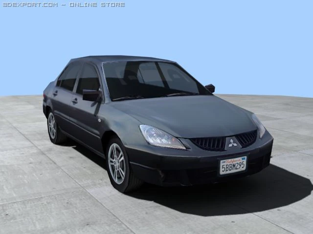 mitsubishi lancer sedan 2003 3D Model .c4d .max .obj .3ds .fbx .stl .blend