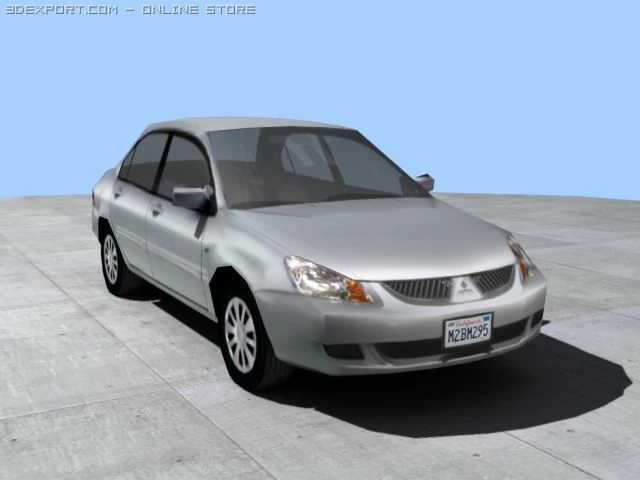 mitsubishi lancer 2003 sedan 3D Model .c4d .max .obj .3ds .fbx .stl .blend