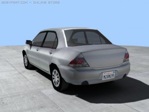 mitsubishi lancer 2003 sedan 3D 모델