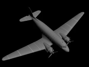 douglas dc3 panam 3D Model