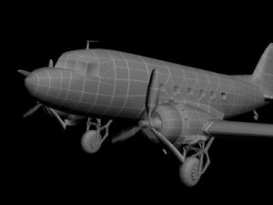 douglas dc3 panam 3D मॉडल