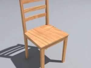 дерев'яний стілець 3D Модель