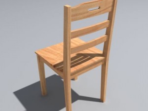 wooden chair Modelo 3D
