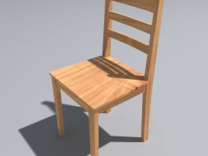 wooden chair Modelo 3D