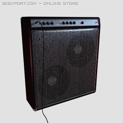 bass amplifier 3D 모델 .c4d .max .obj .3ds .fbx .stl .blend 