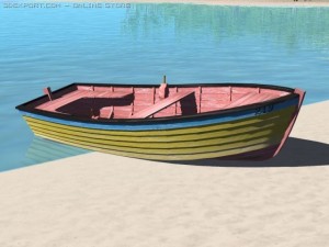 old rowing boat Modelo 3D