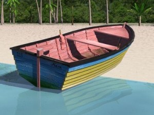 old rowing boat 3D 모델