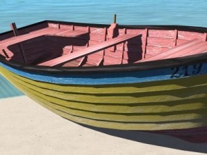 old rowing boat 3D 모델