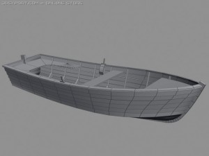 old rowing boat 3D 모델