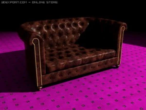 divano Chesterfield Modello 3D