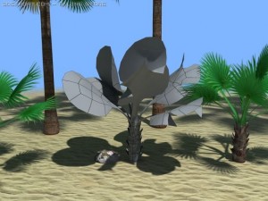 california fan palms 3D Model