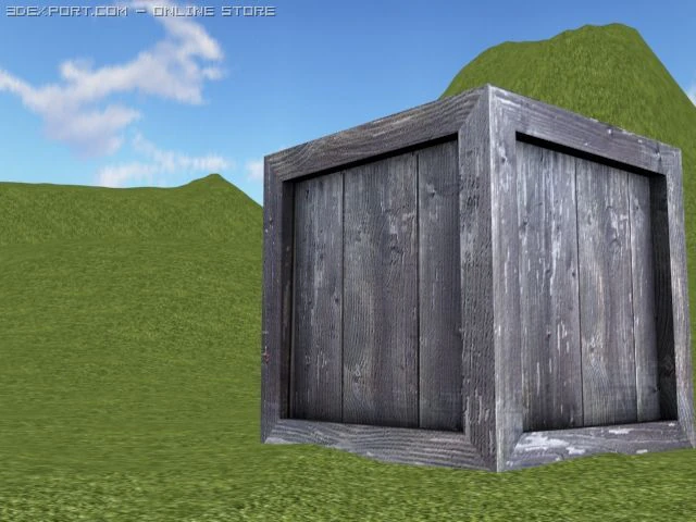 crate 3D Model .c4d .max .obj .3ds .fbx .stl .blend 