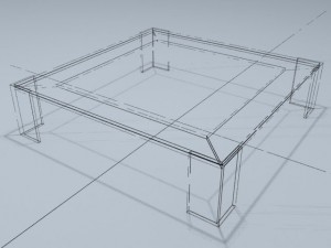 square coffee table 01 Modelo 3D