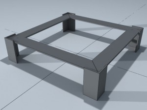 square coffee table 01 Modelo 3D
