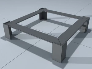 square coffee table 01 3D Model