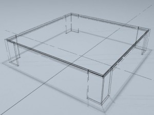 square coffee table 01 Modelo 3D