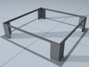 square coffee table 01 Modelo 3D