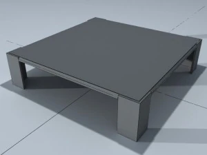 square coffee table 01 3D Model