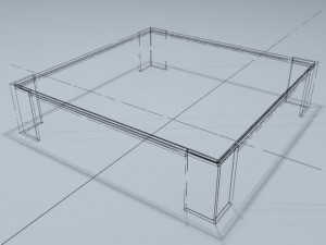 square coffee table 01 Modelo 3D