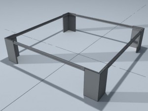 square coffee table 01 Modelo 3D