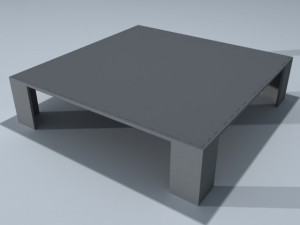 square coffee table 01 Modelo 3D
