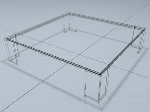 square coffee table 01 Modelo 3D