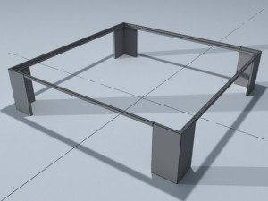 square coffee table 01 Modelo 3D