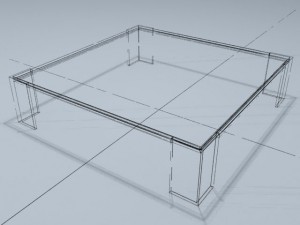square coffee table 01 Modelo 3D