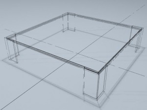 square coffee table 01 Modelo 3D