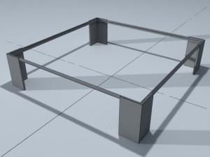 square coffee table 01 Modelo 3D