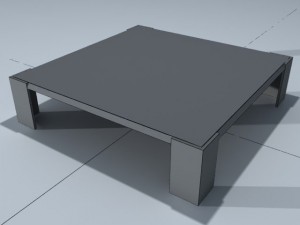 square coffee table 01 Modelo 3D